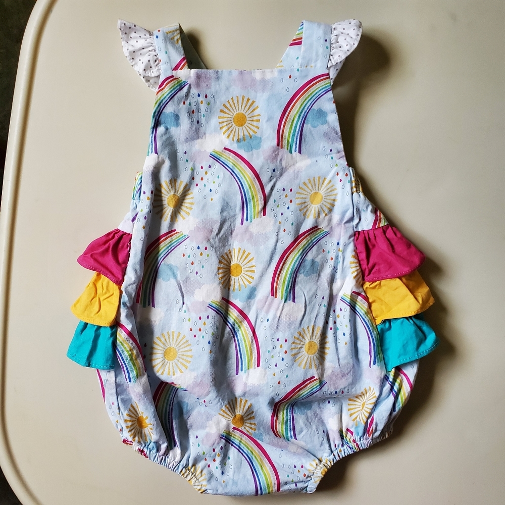 Ricrac and ruffles bubble 2T